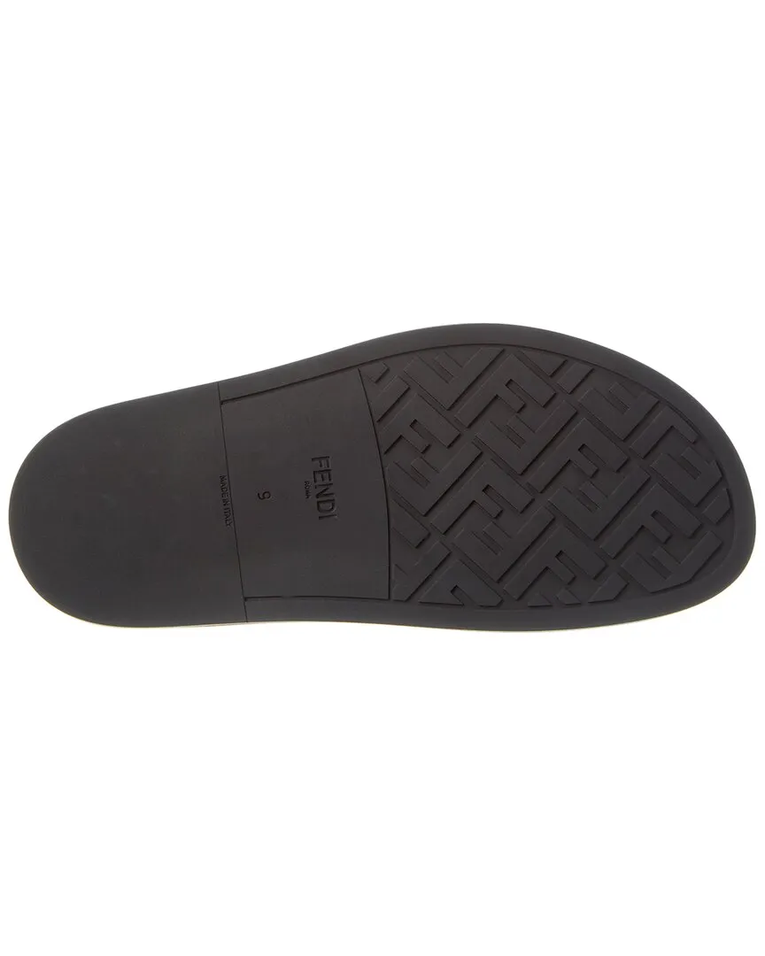 FENDI Feel FF Jacquard & Leather Sandal